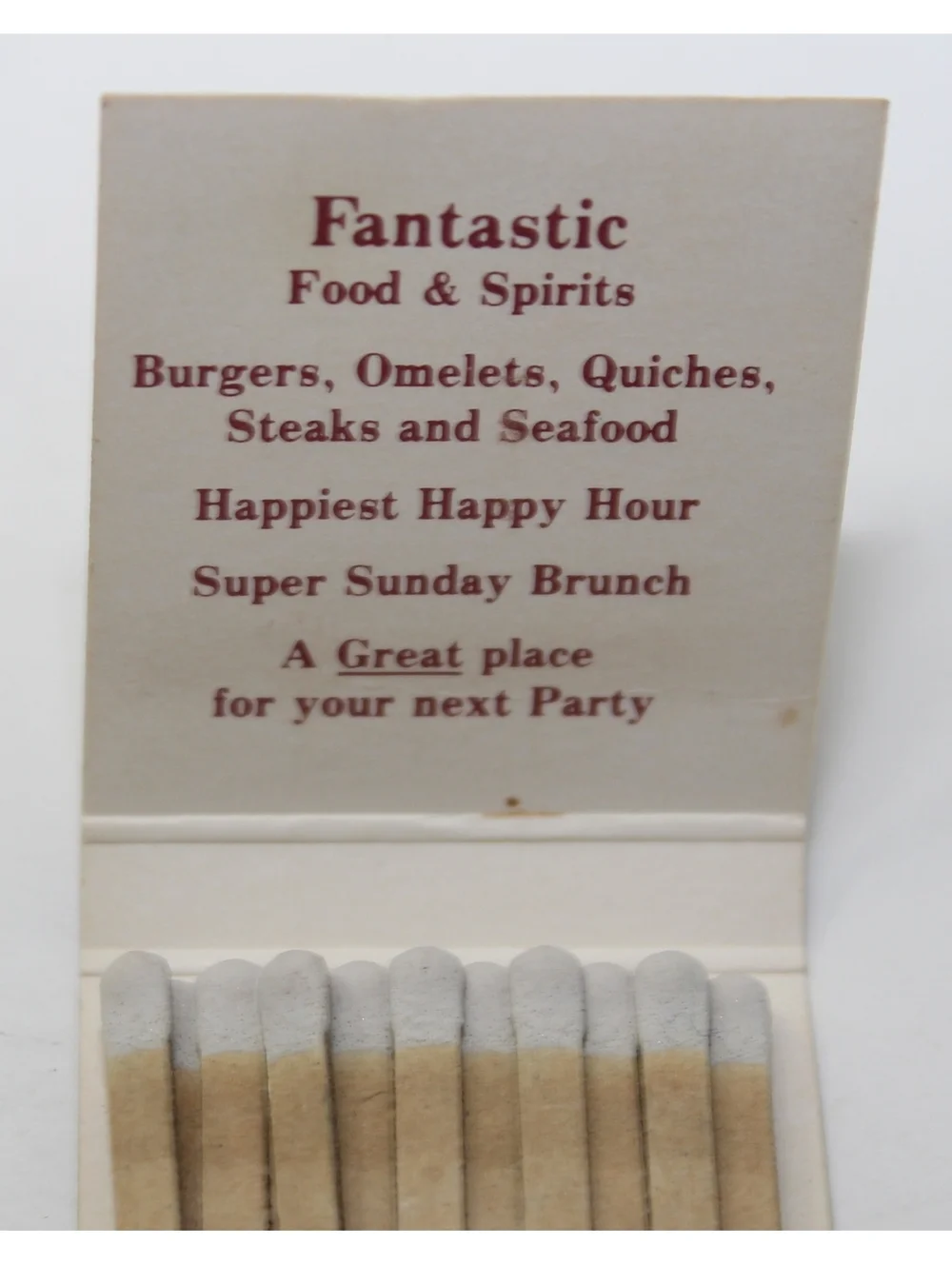 Vintage Matchbook JP Seafield’s Restaurant Germantown Village Square Memphis, TN